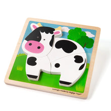 Load image into Gallery viewer, Bigjigs Toys Chunky Lift-Out Puzzle - Cow