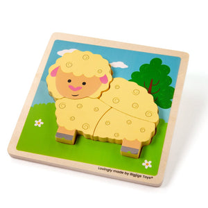 Bigjigs Toys Chunky Lift-Out Puzzle - Sheep