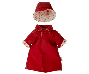 Maileg USA Clothes Raincoat w Hat, Teddy Mum