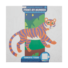 Load image into Gallery viewer, OOLY Colorific Canvas Paint By Number Kit - Terrific Tiger by OOLY