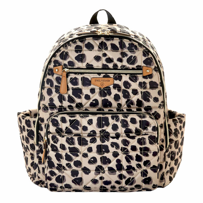 TWELVElittle Companion Diaper Bag Backpack in Leopard Print 3.0