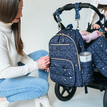 Load image into Gallery viewer, TWELVElittle Companion Diaper Bag Backpack in Midnight Print 3.0