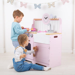 Bigjigs Toys Country Play Kitchen (Pink)