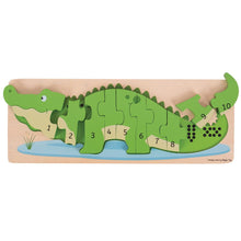 Load image into Gallery viewer, Bigjigs Toys Crocodile Number Puzzle