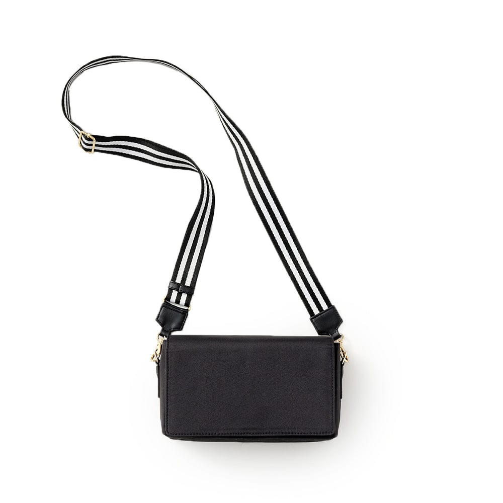 Black Cross Body Bag Purses For Women With Coin Purse Thick Wide