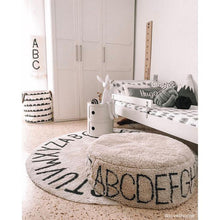 Load image into Gallery viewer, Lorena Canals Cushions Lorena Canals Pouffe ABC Natural - Black