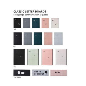 Design Letters Decor Design Letters Message Board - A4