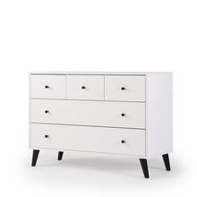 Load image into Gallery viewer, dadada Dressers White/Black dadada Austin 5 Drawer Dresser