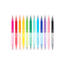 Load image into Gallery viewer, OOLY Dual Tone Double Ended Brush Marker - set of 12/24 colors by OOLY