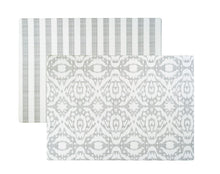 Load image into Gallery viewer, wander &amp; roam emerson ikat + jack stripe in charcoal gray by wander &amp; roam