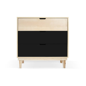 Nico and Yeye Furniture MAPLE / BLACK Nico and Yeye Kabano Modern Kids 3-Drawer Dresser