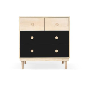 Nico and Yeye Furniture MAPLE / BLACK Nico and Yeye Lukka Modern Kids 4-Drawer Dresser