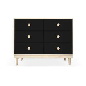Nico and Yeye Furniture MAPLE / BLACK Nico and Yeye Lukka Modern Kids 6-Drawer Dresser