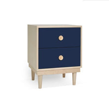 Load image into Gallery viewer, Nico and Yeye Furniture MAPLE / DEEP BLUE Nico and Yeye Lukka Modern Kids 2-Drawer Nightstand