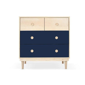 Nico and Yeye Furniture MAPLE / DEEP BLUE Nico and Yeye Lukka Modern Kids 4-Drawer Dresser