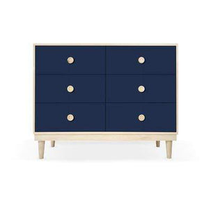 Nico and Yeye Furniture MAPLE / DEEP BLUE Nico and Yeye Lukka Modern Kids 6-Drawer Dresser