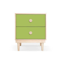 Load image into Gallery viewer, Nico and Yeye Furniture MAPLE / GREEN Nico and Yeye Lukka Modern Kids 2-Drawer Nightstand