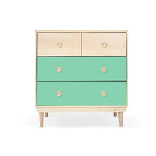Load image into Gallery viewer, Nico and Yeye Furniture MAPLE / MINT Nico and Yeye Lukka Modern Kids 4-Drawer Dresser
