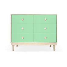 Load image into Gallery viewer, Nico and Yeye Furniture MAPLE / MINT Nico and Yeye Lukka Modern Kids 6-Drawer Dresser