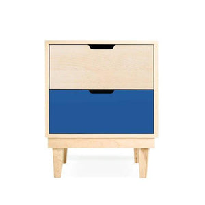 Nico and Yeye Furniture MAPLE / PACIFIC BLUE Nico and Yeye Kabano Modern Kids 2-Drawer Nightstand