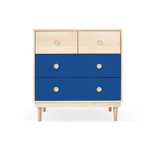 Nico and Yeye Furniture MAPLE / PACIFIC BLUE Nico and Yeye Lukka Modern Kids 4-Drawer Dresser