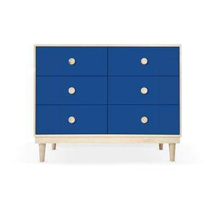 Nico and Yeye Furniture MAPLE / PACIFIC BLUE Nico and Yeye Lukka Modern Kids 6-Drawer Dresser