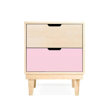 Load image into Gallery viewer, Nico and Yeye Furniture MAPLE / PINK Nico and Yeye Kabano Modern Kids 2-Drawer Nightstand