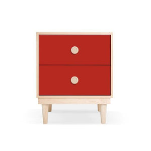 Nico and Yeye Furniture MAPLE / RED Nico and Yeye Lukka Modern Kids 2-Drawer Nightstand