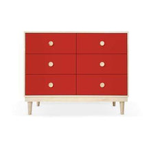 Load image into Gallery viewer, Nico and Yeye Furniture MAPLE / RED Nico and Yeye Lukka Modern Kids 6-Drawer Dresser