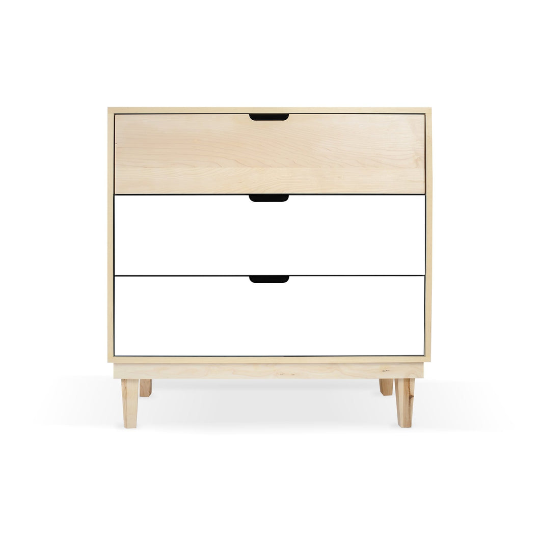 Nico and Yeye Furniture MAPLE / WHITE Nico and Yeye Kabano Modern Kids 3-Drawer Dresser