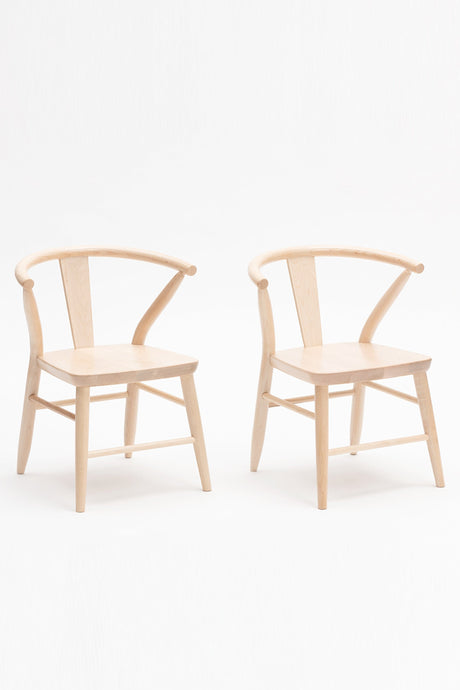 Milton & Goose Furniture Natural Milton & Goose Crescent Chair, Set of 2