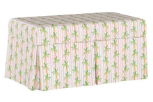 Load image into Gallery viewer, Gray Malin x Cloth &amp; Company Furniture Palm Tree Stripe - Pink Gray Malin and Cloth &amp; Co. Storage Bench