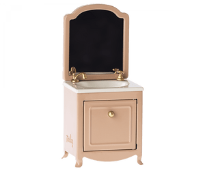 Maileg USA Furniture Sink w/ Mirror, Mouse - Dark Powder