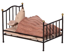 Load image into Gallery viewer, Maileg USA Furniture Vintage Bed, Mouse - Anthracite