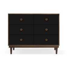 Load image into Gallery viewer, Nico and Yeye Furniture WALNUT / BLACK Nico and Yeye Lukka Modern Kids 6-Drawer Dresser