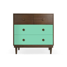 Load image into Gallery viewer, Nico and Yeye Furniture WALNUT / MINT Nico and Yeye Lukka Modern Kids 4-Drawer Dresser