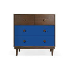 Load image into Gallery viewer, Nico and Yeye Furniture WALNUT / PACIFIC BLUE Nico and Yeye Lukka Modern Kids 4-Drawer Dresser