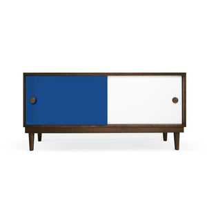 Nico and Yeye Furniture WALNUT / PACIFIC BLUE Nico and Yeye Lukka Modern Kids Credenza Console