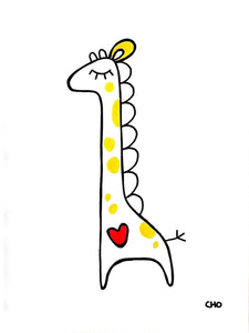 onceuponadesign.ca Heart Giraffe 12X16