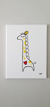 Load image into Gallery viewer, onceuponadesign.ca Heart Giraffe 12X16