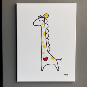 onceuponadesign.ca Heart Giraffe 12X16