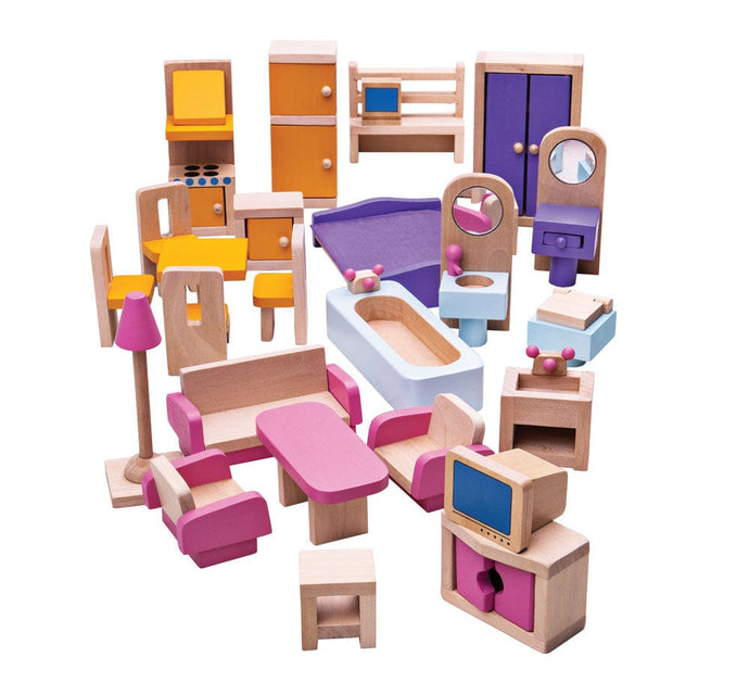 Bigjigs Toys Heritage Playset Doll Furniture Set