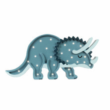 Load image into Gallery viewer, Little Lights US Jurassic Navy Little Lights Triceratops Dinosaur Lamp