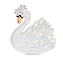 Load image into Gallery viewer, Little Lights US Lake Flower White Little Lights Swan Lamp