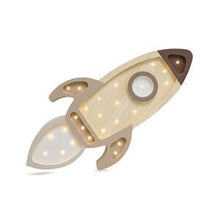 Load image into Gallery viewer, Little Lights US lamp Cappuccino Wood Little Lights Rocket Ship Lamp