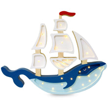 Load image into Gallery viewer, Little Lights US lamp Navy Little Lights Whale Ship Lamp