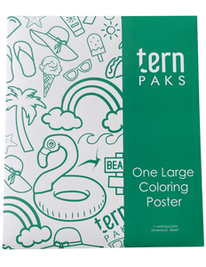 ternPaks Large Coloring Sheet: Beach Vibes