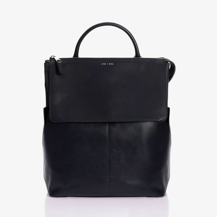 Jem + Bea leather bags Jem + Bea Ada Backpack Leather Bag - Black