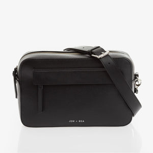 Jem + Bea leather bags Jem + Bea Cara Crossbody Leather Bag - Black