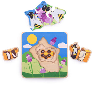 Bigjigs Toys Lifecycle Layer Puzzle - Honeybee